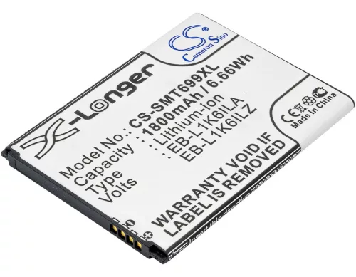 Samsung EB-L1K6ILZ helyettesítő mobiltelefon akkumulátor (Li-ion, 3.7V, 1800mAh / 6.66Wh) - Utángyártott