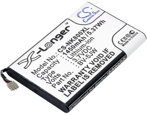 Nokia BV-5JW helyettesítő mobiltelefon akkumulátor (Li-ion, 3.7V, 1450mAh / 5.37Wh) - Utángyártott