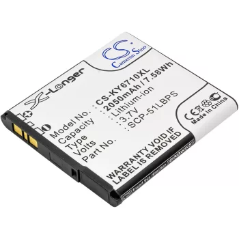   Kyocera SCP-51LBPS helyettesítő mobiltelefon akkumulátor (Li-ion, 3.7V, 2050mAh / 7.59Wh) - Utángyártott