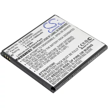   ZTE Li3818T43P3H605646 helyettesítő mobiltelefon akkumulátor (Li-ion, 3.7V, 1600mAh / 5.92Wh) - Utángyártott