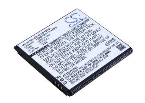 WIKO 2502, GOA helyettesítő mobiltelefon akkumulátor (Li-ion, 3.7V, 1200mAh / 4.44Wh) - Utángyártott