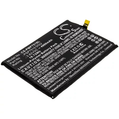 Prestigio PSP7510 DOU helyettesítő mobiltelefon akkumulátor (Li-Polymer, 3.82V, 4900mAh / 18.72Wh) - Utángyártott