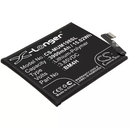 Xiaomi BM4H helyettesítő mobiltelefon akkumulátor (Li-Polymer, 3.85V, 3900mAh / 15.02Wh) - Utángyártott
