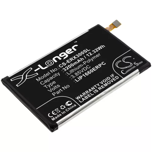 Sony LIP1660ERPC helyettesítő mobiltelefon akkumulátor (Li-Polymer, 3.85V, 3200mAh / 12.32Wh) - Utángyártott