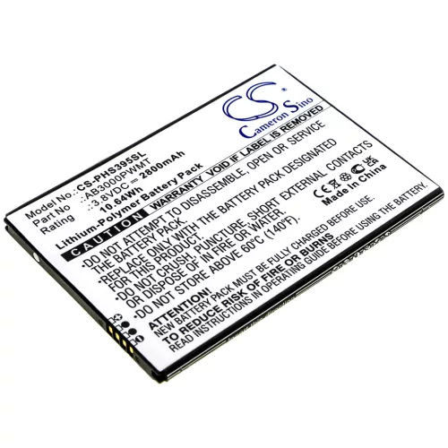 Philips AB3000PWMT helyettesítő mobiltelefon akkumulátor (Li-Polymer, 3.8V, 2800mAh / 10.64Wh) - Utángyártott