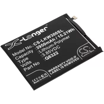   LG Q6322 helyettesítő mobiltelefon akkumulátor (Li-Polymer, 3.85V, 3950mAh / 15.21Wh) - Utángyártott