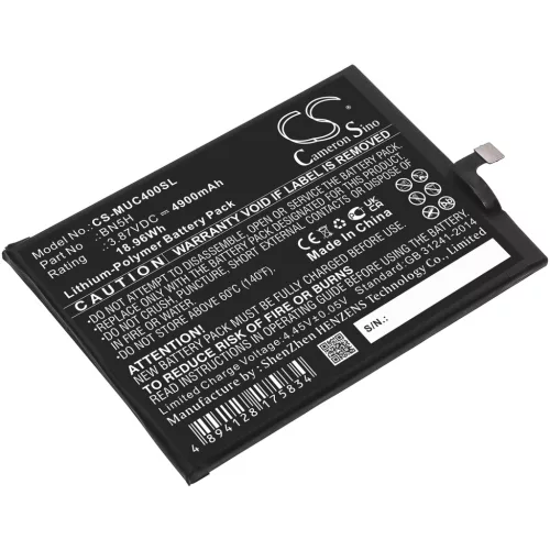 POCO BN5H helyettesítő mobiltelefon akkumulátor (Li-Polymer, 3.87V, 4900mAh / 18.96Wh) - Utángyártott