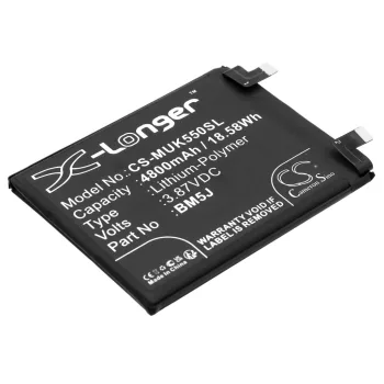   Redmi BM5J helyettesítő mobiltelefon akkumulátor (Li-Polymer, 3.87V, 4800mAh / 18.58Wh) - Utángyártott