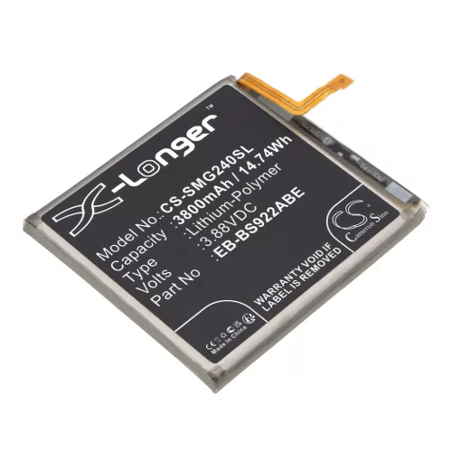 Samsung EB-BS922ABE helyettesítő mobiltelefon akkumulátor (Li-Polymer, 3.88V, 3800mAh / 14.74Wh) - Utángyártott