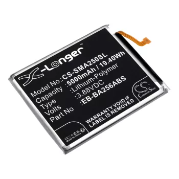   Samsung EB-BA256ABS helyettesítő mobiltelefon akkumulátor (Li-Polymer, 3.88V, 5000mAh / 19.4Wh) - Utángyártott