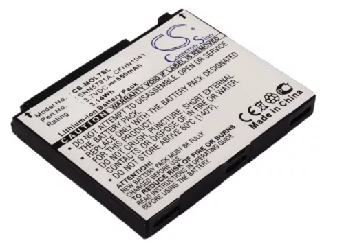 Motorola SNN5791A helyettesítő mobiltelefon akkumulátor (Li-ion, 3.7V, 850mAh / 3.15Wh) - Utángyártott