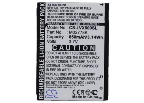 LG LGIP-490A, SBPL0095501 helyettesítő mobiltelefon akkumulátor (Li-ion, 3.7V, 850mAh) - Utángyártott