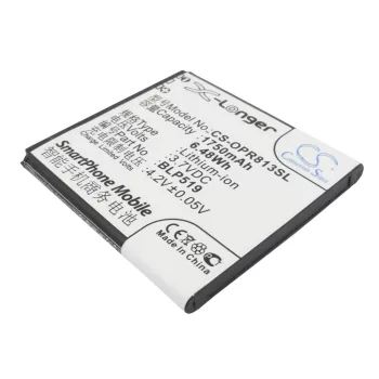   OPPO BLP519 helyettesítő mobiltelefon akkumulátor (Li-ion, 3.7V, 1750mAh / 6.48Wh) - Utángyártott