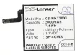 Microsoft BP-4GWA helyettesítő mobiltelefon akkumulátor (Li-Polymer, 3.7V, 2000mAh / 7.40Wh) - Utángyártott