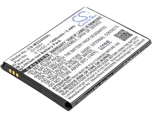 NAVON G13001 helyettesítő mobiltelefon akkumulátor (Li-ion, 3.7V, 1460mAh / 5.40Wh) - Utángyártott