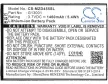 NAVON G13001 helyettesítő mobiltelefon akkumulátor (Li-ion, 3.7V, 1460mAh / 5.40Wh) - Utángyártott