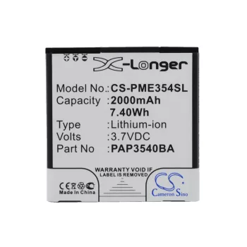   Prestigio PAP3540BA helyettesítő mobiltelefon akkumulátor (Li-ion, 3.7V, 2000mAh / 7.40Wh) - Utángyártott
