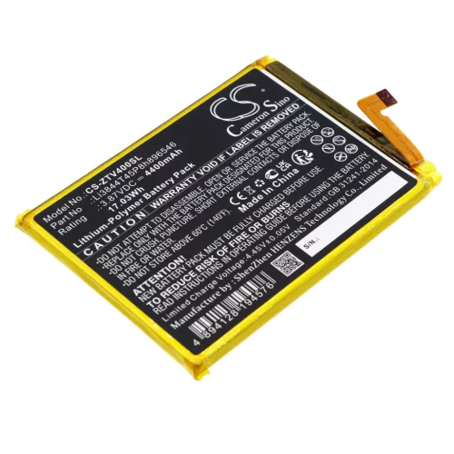ZTE Li3844T45P8h896546 helyettesítő mobiltelefon akkumulátor (Li-Polymer, 3.87V, 4400mAh / 17.03Wh) - Utángyártott
