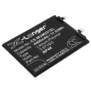   Xiaomi BP4K helyettesítő mobiltelefon akkumulátor (Li-Polymer, 3.87V, 4400mAh / 17.03Wh) - Utángyártott