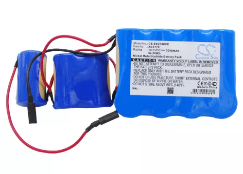 Euro Pro XBT779 helyettesítő takarítógép akkumulátor (Ni-MH, 18.0V, 3000mAh / 54.00Wh) - Utángyártott