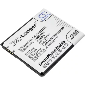   ZTE Li3818T43P3h635450 helyettesítő mobiltelefon akkumulátor (Li-ion, 3.8V, 1800mAh / 6.84Wh) - Utángyártott