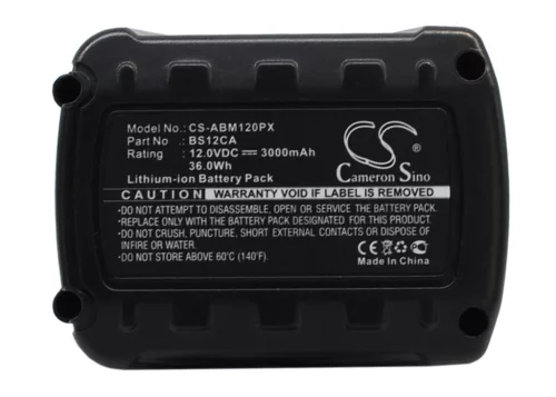 AEG BS12CA helyettesítő szerszámgép akkumulátor (Li-ion, 12.0V, 3000mAh / 36.0Wh) - Utángyártott