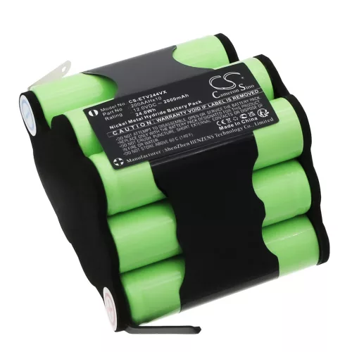 ETA 200AAHx10 helyettesítő takarítógép akkumulátor (Ni-MH, 12.0V, 2000mAh / 24.0Wh) - Utángyártott