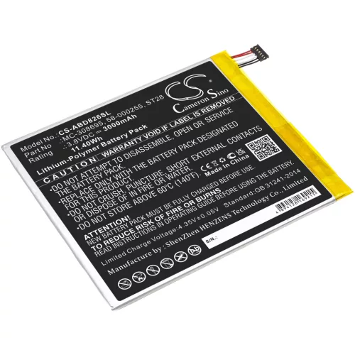 Amazon Fire HD 10 (9. Generációs) készülékhez tablet akkumulátor (3.8V, 3000mAh / 11.4Wh) - Utángyártott