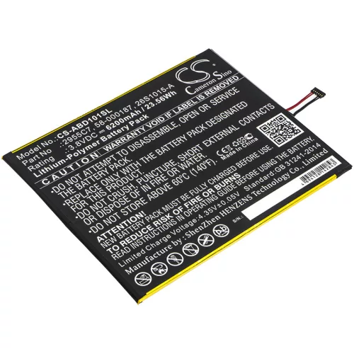 Amazon Kindle Fire HD 10.1 készülékhez E-book olvasó akkumulátor (3.8V, 6200mAh / 23.56Wh) - Utángyártott