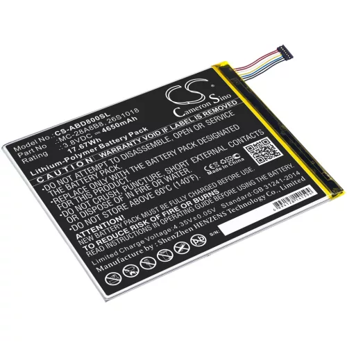 Amazon Kindle Fire HD 8 készülékhez E-book olvasó akkumulátor (3.8V, 4650mAh / 17.67Wh) - Utángyártott