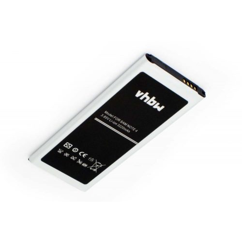 Samsung Galaxy Note 4 készülékhez mobiltelefon akkumulátor (3.85V, 3220mAh / 12.4Wh) - Utángyártott