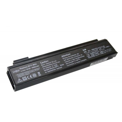 MSI Megabook ER710 készülékhez laptop akkumulátor (10.8V, 4400mAh / 47.52Wh, Fekete) - Utángyártott