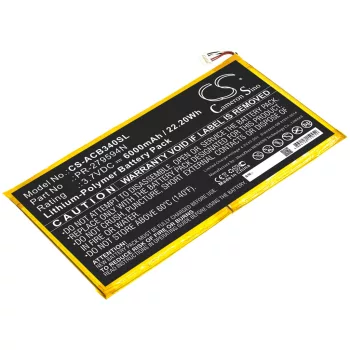   Acer Iconia One 10 B3-A40 készülékhez tablet akkumulátor (3.7V, 6000mAh / 22.2Wh) - Utángyártott
