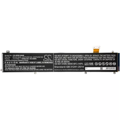 Razer Blade 15 készülékhez laptop akkumulátor (15.4V, 5200mAh / 80.08Wh) - Utángyártott
