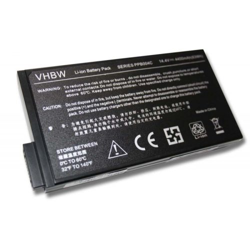 HP / CompaQ EVO N1000 készülékhez laptop akkumulátor (14.4V, 4400mAh / 63.36Wh, Fekete) - Utángyártott