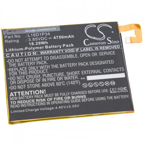 Lenovo TAB4 8, TAB4 8 plus készülékekhez tablet akkumulátor (3.85V, 4750mAh / 18.29Wh) - Utángyártott