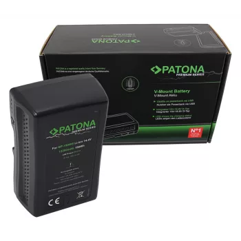   Sony DSR 250P készülékhez prémium fényképezőgép akkumulátor V-Mount csatlakozóval (13200mAh / 190,1Wh / 252Wh, 14.4V, Li-Ion) - Utángyártott