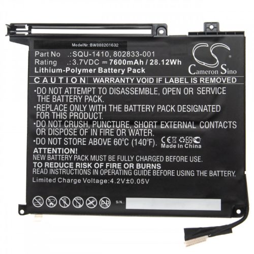 HP Pro Slate 10 EE G1 készülékhez táblagép / tablet akkumulátor (3.7V, 7600mAh / 28.12Wh) - Utángyártott