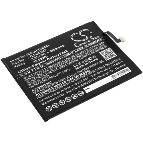 Alcatel 3T, OT-9032T készülékekhez tablet akkumulátor (3.85V, 3900mAh / 15.02Wh) - Utángyártott