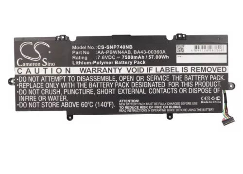Samsung 530U4E, 730U3E készülékekhez laptop akkumulátor (7.6V, 7500mAh / 57Wh) - Utángyártott