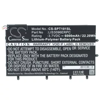   Sony Xperia SGP321, SO-03E készülékekhez tablet akkumulátor (3.7V, 6000mAh / 22.2Wh) - Utángyártott