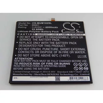   Xiaomi GD4250 készülékhez táblagép / tablet akkumulátor (3.8V, 6000mAh / 22.8Wh) - Utángyártott