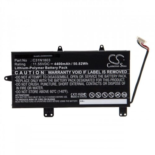 Asus UX450FD, UX480FD készülékekhez laptop akkumulátor (11.55V, 4400mAh / 50.82Wh) - Utángyártott