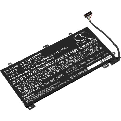 Huawei HB4593J6ECW helyettesítő laptop akkumulátor (11.4V, 3600mAh / 41.04Wh) - Utángyártott