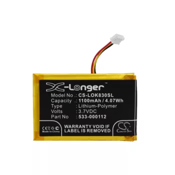   Logitech IIIuminated Living-Room billentyűzet K830 készülékhez billentyűzet akkumulátor (3.7V, 1100mAh / 4.07Wh) - Utángyártott