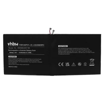   Sony Xperia Tablet Z2 készülékhez tablet akkumulátor (3.8V, 4250mAh / 16.15Wh) - Utángyártott