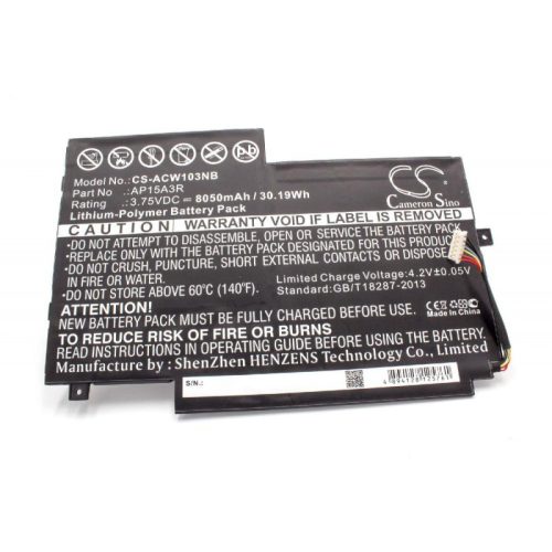 Acer Aspire Switch 10E készülékhez tablet akkumulátor (3.75V, 8050mAh / 30.19Wh) - Utángyártott
