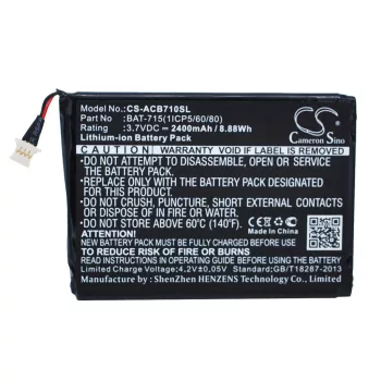   Acer Iconia B1, B1-710, B1-A71 készülékekhez tablet akkumulátor (3.7V, 2400mAh / 8.88Wh) - Utángyártott