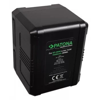   Sony DSR 250P készülékhez prémium fényképezőgép akkumulátor V-Mount csatlakozóval (19200mAh / 284Wh, 14.8V, Li-Ion) - Utángyártott