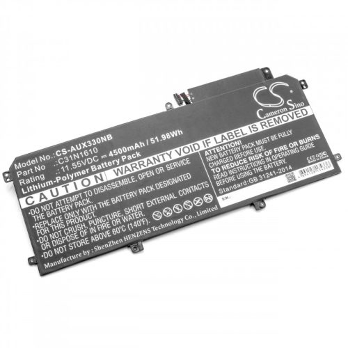 Asus UX330CA-0051C7Y30 készülékhez laptop akkumulátor (11.55V, 4500mAh / 51.98Wh) - Utángyártott